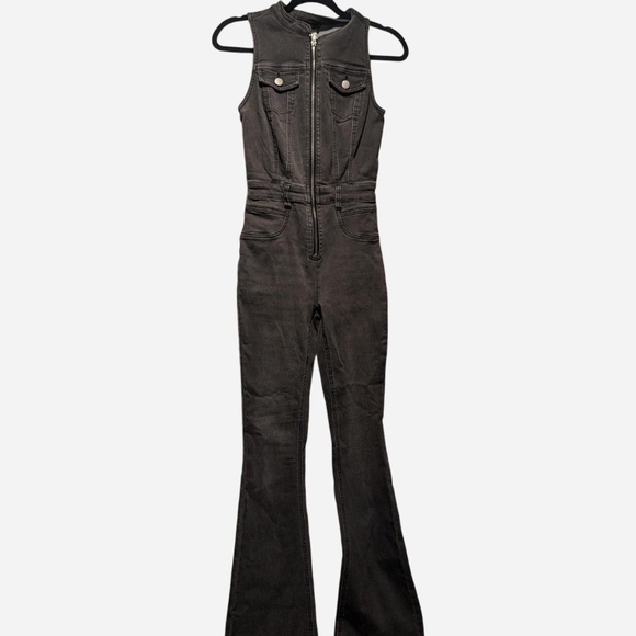 VENUS Pants - Pre-owned VENUS Charcoal Zippered Jumpsuit